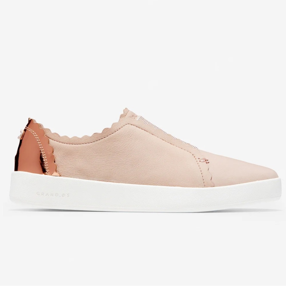 COLE HAAN Grandpro Spectator Nubuck Sneaker in Pink Rose Gold Specchio Size 7